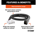 CURT 51323 Quick Plug Electric Trailer Brake Controller Wiring Harness