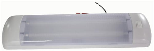 Double Tube Fluorescent Light With Switch - Clear Lens - 16 Watts #13812