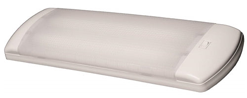 Double Tube Fluorescent Light With Switch - Clear Lens - 30 Watts