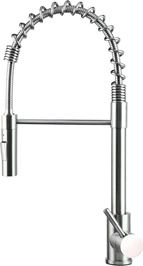 Lippert Flow Max Coiled Pull Down Kitchen Faucet for RVs- LC19323