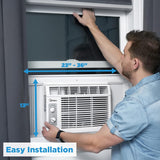 Midea 5,000 BTU EasyCool Small Window Air Conditioner - Cool up to 150 Sq. Ft. with Easy-to-Use Mechanical Controls and Reusable Filter,